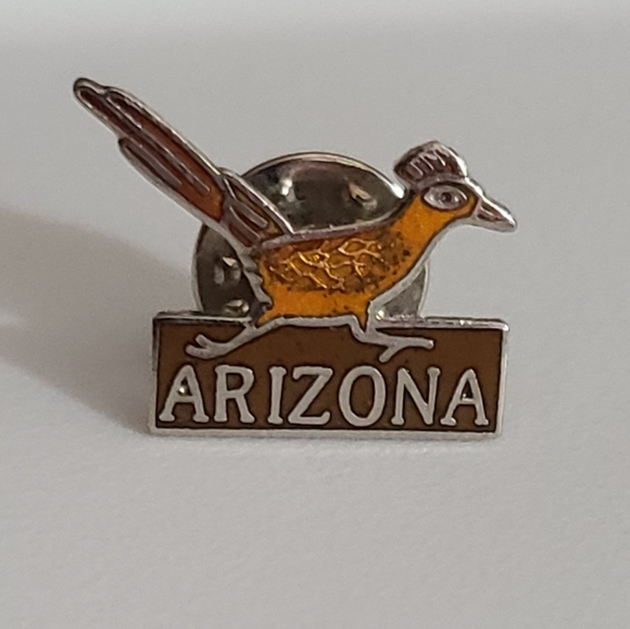 Vintage Mafco roadrunner brooch pin enamel Arizona collectible euc estate vtg - Picture 2 of 6